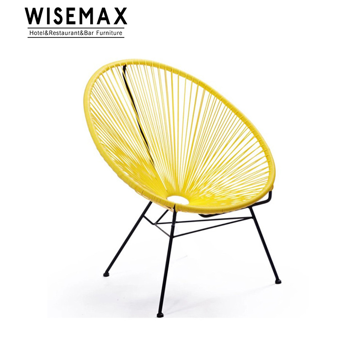 Modern Popular colorful Leisure outdoor furniture Wicker Garden Acapulco peacock rattan chair