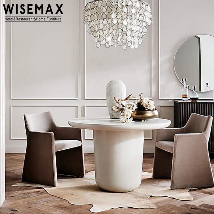 WISEMAX FURNITURE Hot selling dining room furniture Modern luxury Velvet fabric solid wooden dining armchairs office chair