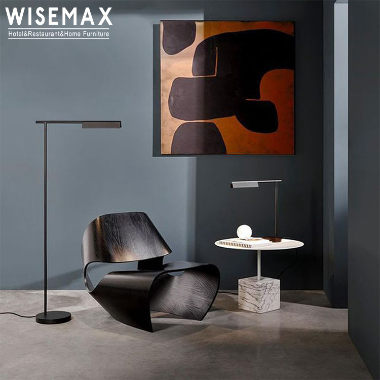 WISEMAX FURNITURE Nordic creative fiberglass living room furniture wooden color leisure chair accent lounge chairs for home