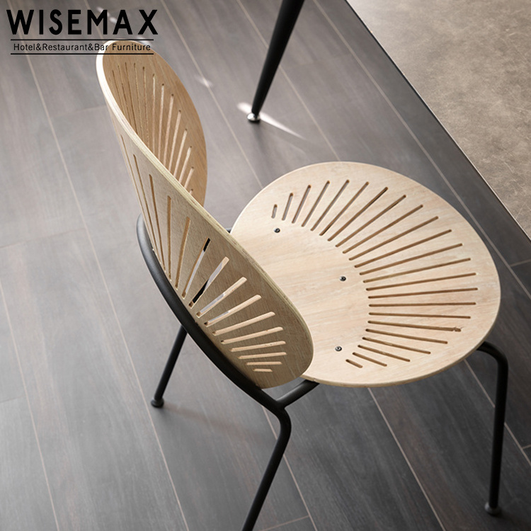 WISEMAX FURNITURE Hot selling fast food restaurant  bent plywood chair design chairs for dining table