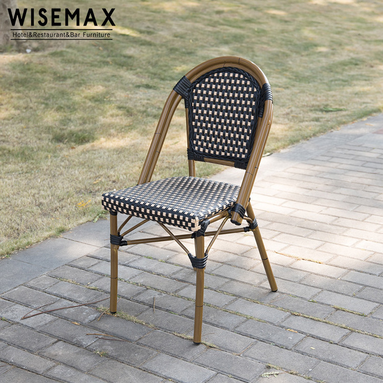 wholesale Customized bamboo rattan wicker bistro garden Cafe Wedding molded chair for outdoor