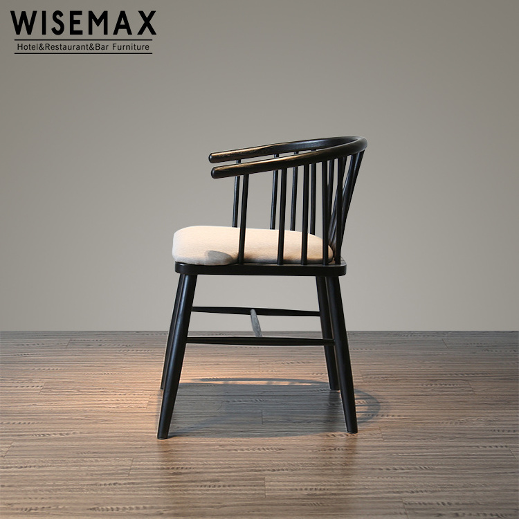 WISEMAX Vintage Cottage Road Spindle Back wood dining chair restaurant furniture windsor chair solid wood cafe chair for sale