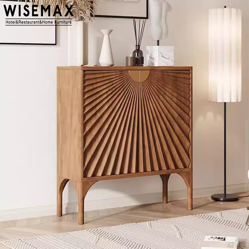 WISEMAX Contemporary living room furniture home decor entrance side 2 doors wooden cabinet narrow console table with storage