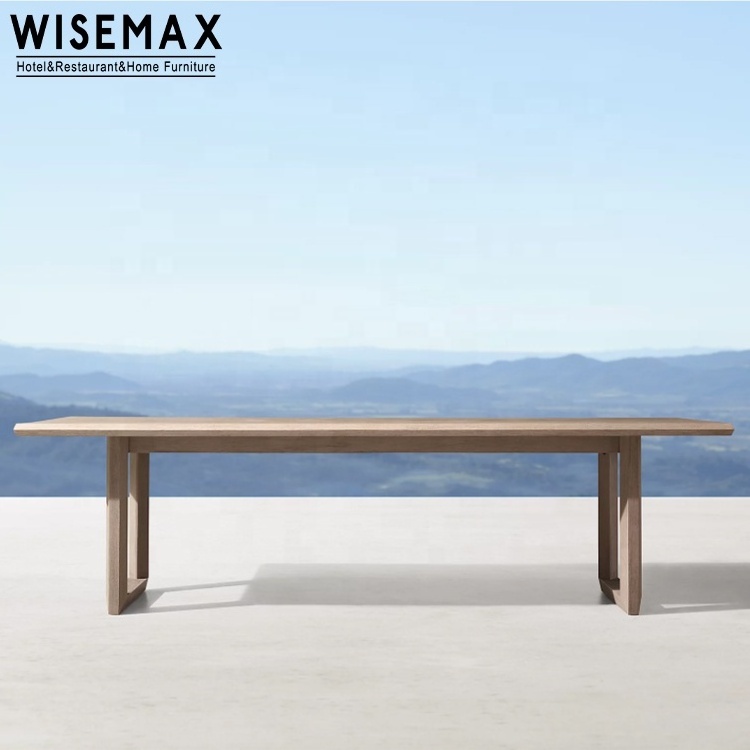 WISEMAX FURNITURE Modern Outdoor Designs leisure outdoor patio furniture aluminum dining tables solid teak dining table sets