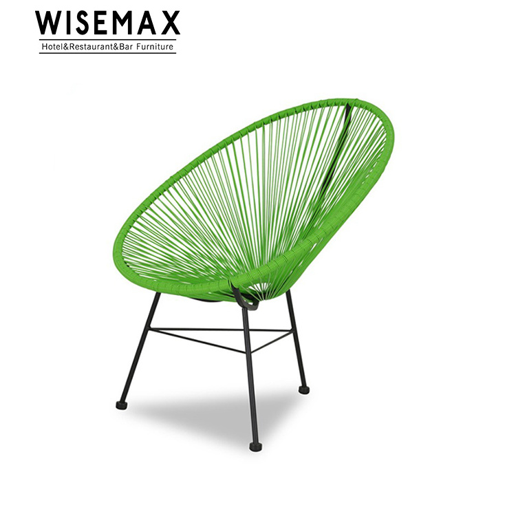 Modern Popular colorful Leisure outdoor furniture Wicker Garden Acapulco peacock rattan chair