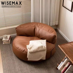 WISEMAX Minimalist living room lazy floor sofa chair microfiber leather coffee white bean bag inflatable lazy relaxing sofa