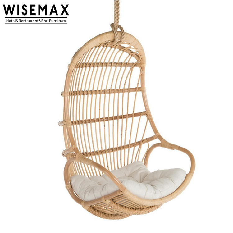 Hanging hammock leisure furniture general balcony  use nature rattan egg chair swing  wicker hanging egg swing chair