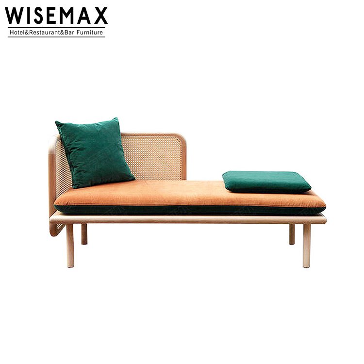 New design modern rattan furniture orange bench leisure sofa chair single seat 3 seat sofa for hotel balcony