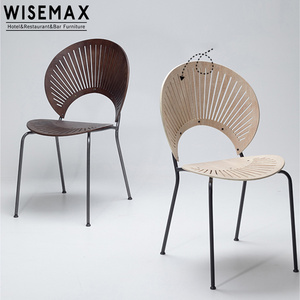 WISEMAX FURNITURE Hot selling fast food restaurant  bent plywood chair design chairs for dining table