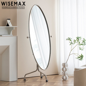 WISEMAX FURNITURE ins aluminum alloy home bedroom full length mirror living room decorative adjustable dressing standing mirror