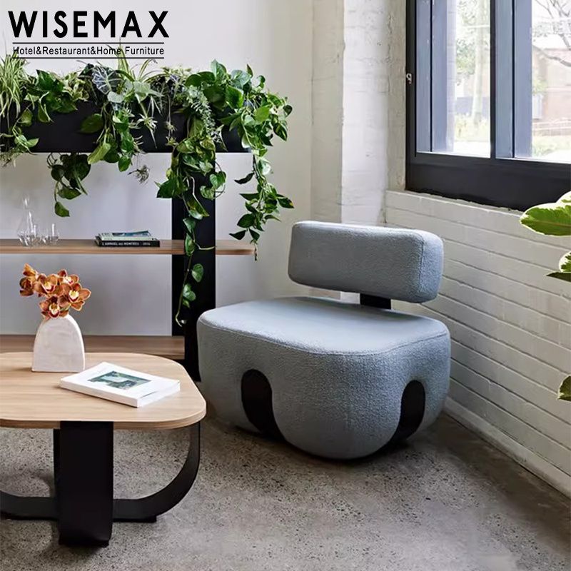 WISEMAX accent chairs furniture living room modern reception area chairs mid century modern fabric casual sofa arm chair office