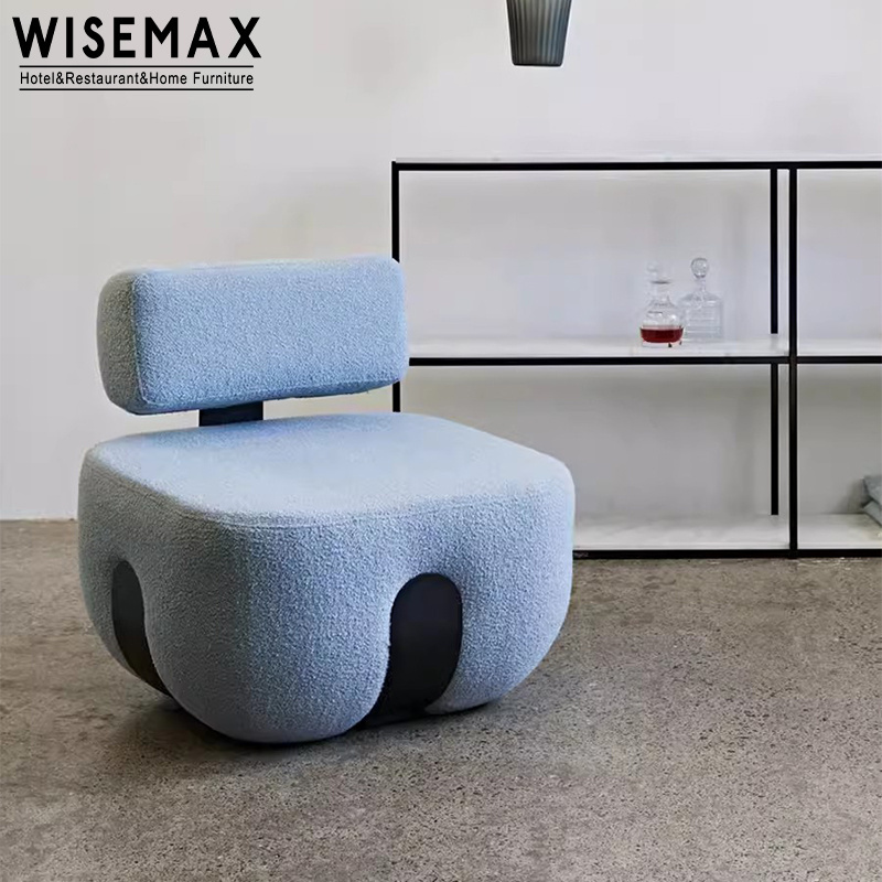 WISEMAX accent chairs furniture living room modern reception area chairs mid century modern fabric casual sofa arm chair office