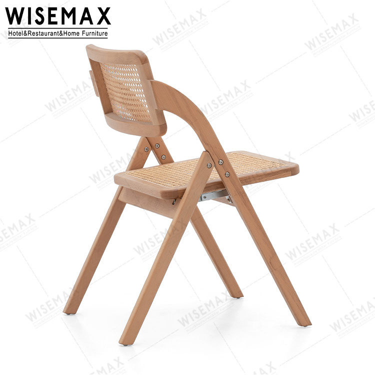 WISEMAX FURNITURE Modern dining room furniture saving space restaurant foldable design wooden dining chair