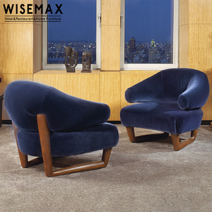 WISEMAX FURNITURE Italian Small Accent Lounge Leisure Chair Living Room Furniture Home Solid Wood Fabric Relaxing Arm Chair