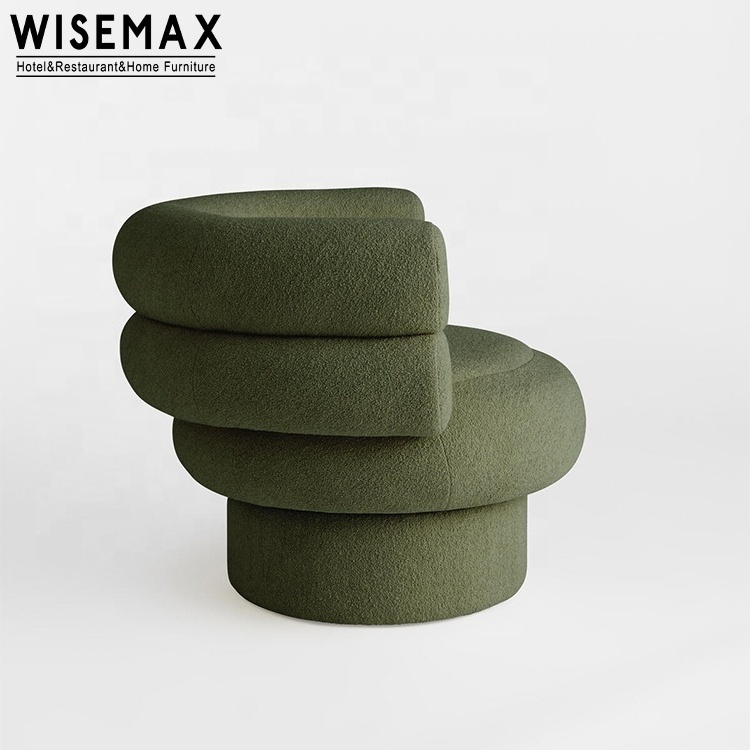 WISEMAX FURNITURE Simple Light Luxury velvet leisure chairs green living room leisure sofa chairs soft comfortable lounge chair