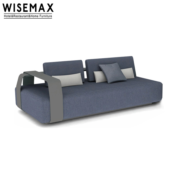 WISEMAX FURNITURE cheap garden comfortable living room recliner sofas leisure chair and aluminium arm couch set outdoor