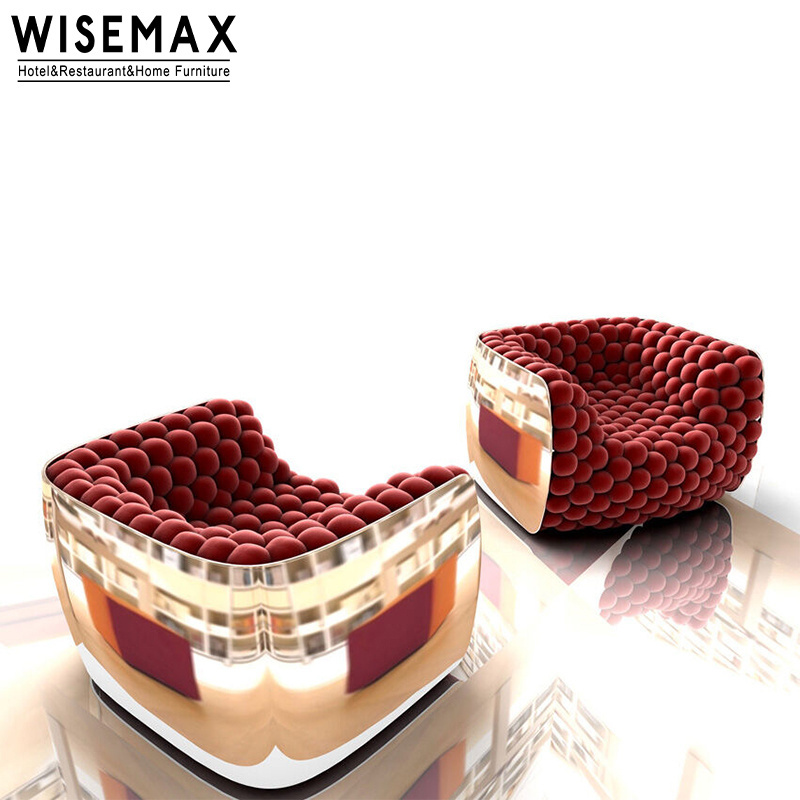 WISEMAX FURNITURE Modern fashion creative ball sofa designer personality art leisure chair living room bubble sofa for hotel