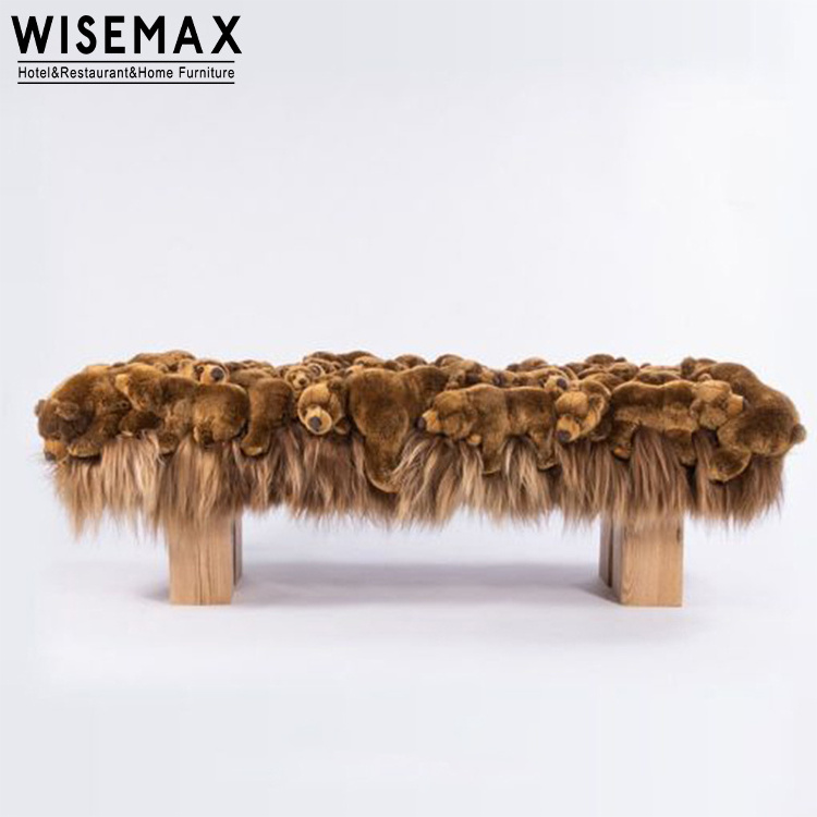 WISEMAX FURNITURE luxury modern design indoor bench chair Nordic bed end stool leisure long lounge ottoman luxury bedroom bench