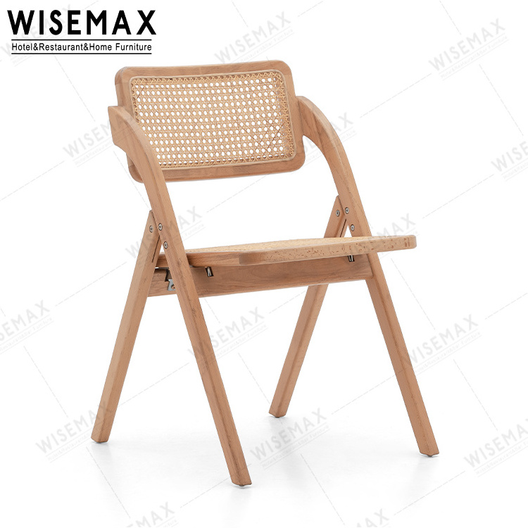 WISEMAX FURNITURE Modern dining room furniture saving space restaurant foldable design wooden dining chair