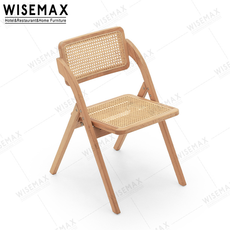 WISEMAX FURNITURE Modern dining room furniture saving space restaurant foldable design wooden dining chair