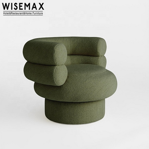 WISEMAX FURNITURE Simple Light Luxury velvet leisure chairs green living room leisure sofa chairs soft comfortable lounge chair