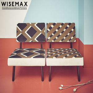 WISEMAX FURNITURE Nordic minimalist color ice cream single chair fabric sofa chair designer leisure chair