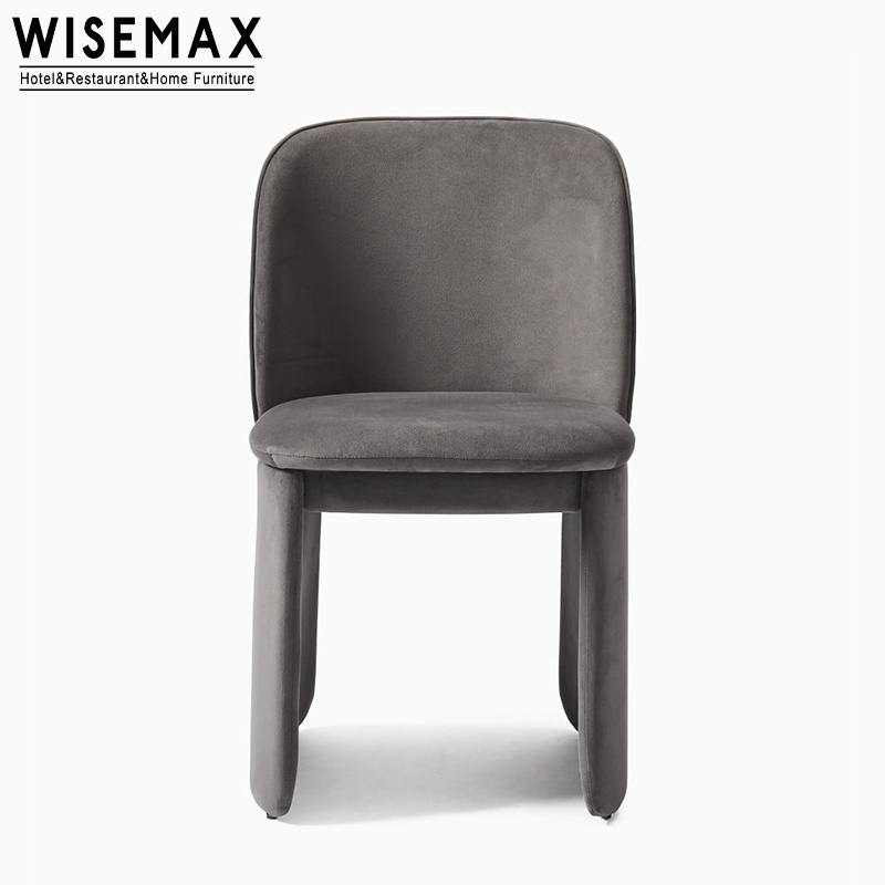 WISEMAX FURNITURE Modern dining room leather chairs restaurant solid wood frame and leather dining chairs for home dining room