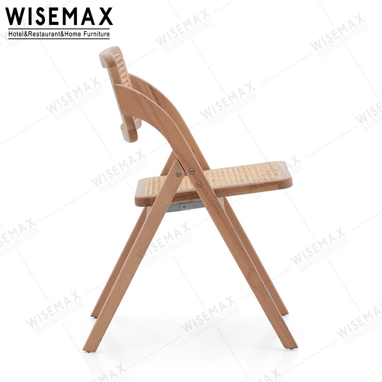 WISEMAX FURNITURE Modern dining room furniture saving space restaurant foldable design wooden dining chair