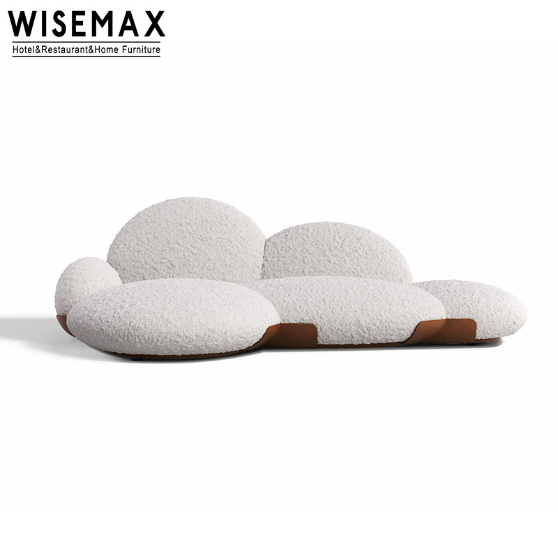 WISEMAX FURNITURE Italian Minimalist Lazy Sofa Modern Living Room Furniture Nordic Floor Upholstery Fabric Sofa Bed For Bedroom