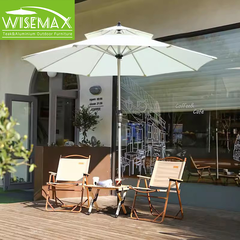 WISEMAX FURNITURE Courtyard stainless steel pole sunshade umbrella parasols umbrella with waterproof cloth for balcony garden