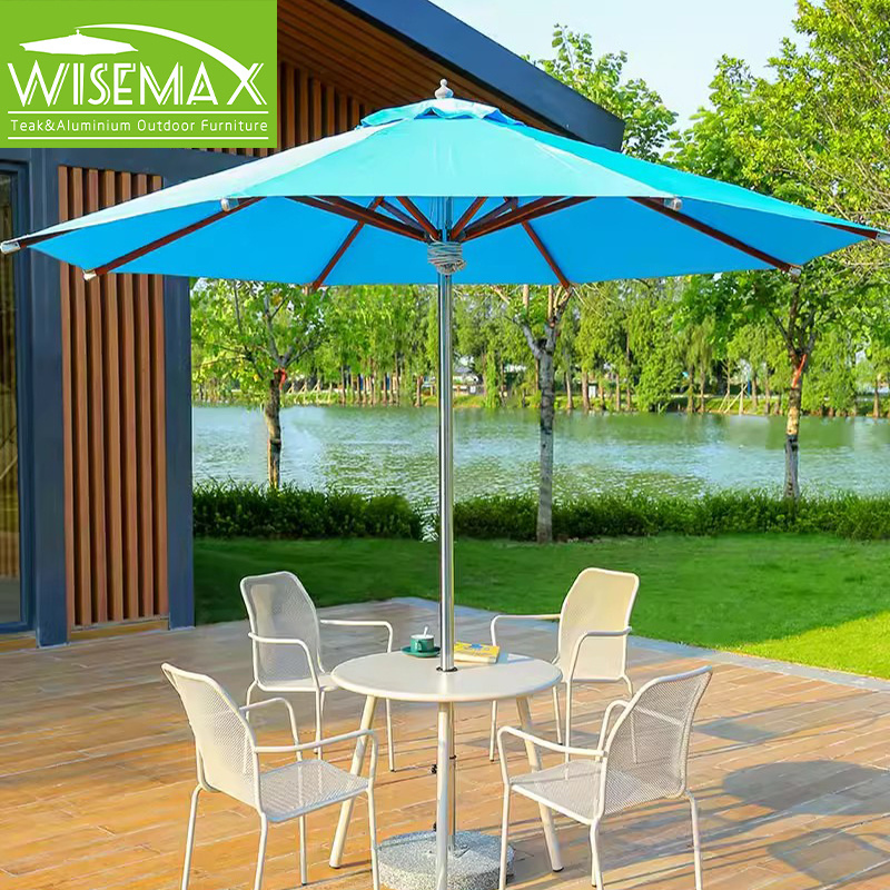 WISEMAX FURNITURE Courtyard stainless steel pole sunshade umbrella parasols umbrella with waterproof cloth for balcony garden