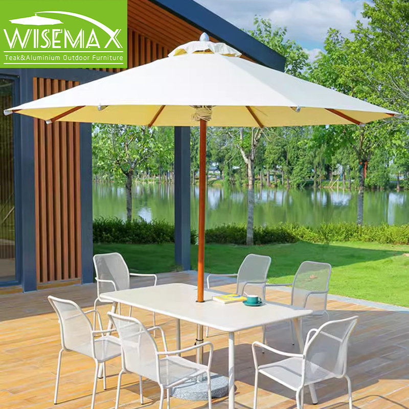 WISEMAX FURNITURE Courtyard stainless steel pole sunshade umbrella parasols umbrella with waterproof cloth for balcony garden