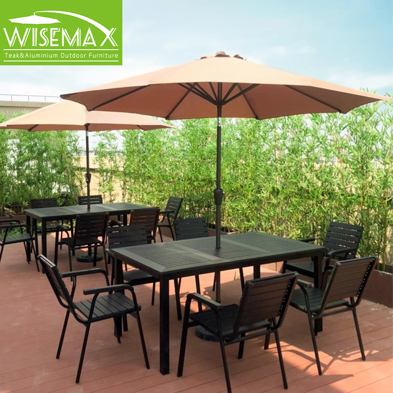 WISEMAX FURNITURE Courtyard stainless steel pole sunshade umbrella parasols umbrella with waterproof cloth for balcony garden