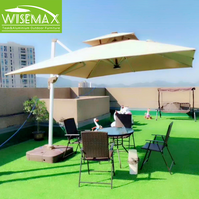 WISEMAX FURNITURE Courtyard aluminum pole sunshade umbrella parasols umbrella with polyester waterproof cloth for poolside beach