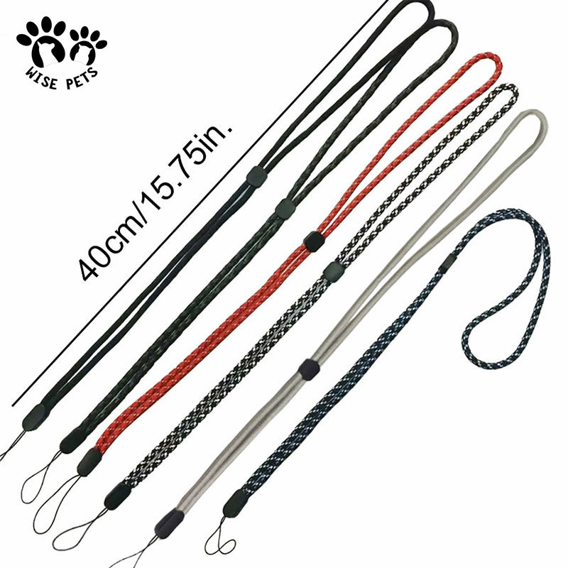 Wholesale custom adjustable short rope mobile phone case hand wrist strap lanyard for camera water bottle flashlight