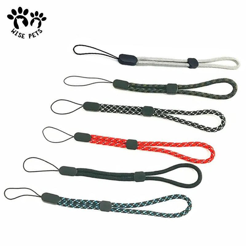 Custom high quality adjustable short round sling mobile phone case hand wrist strap lanyard for camera water bottle flashlight