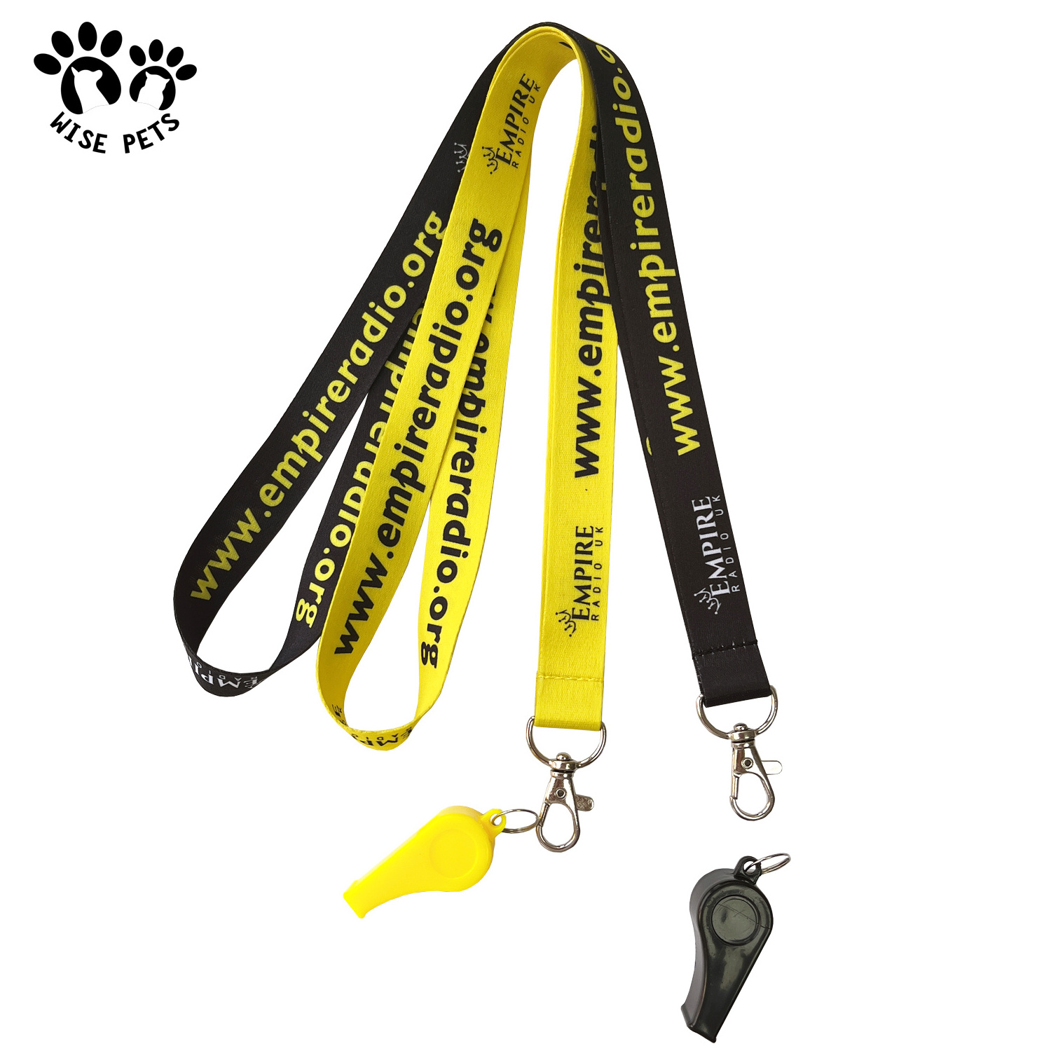 Quality Referee Metal Plastic Coach Whistle Cord Sports Whistle With String/Flat Polyester ID Retractable Holder Neck Lanyards