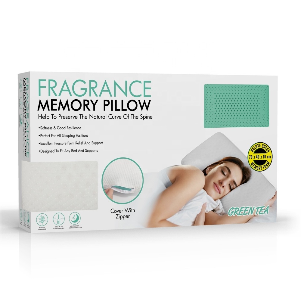 Wholesale Comfortable Luxury Sleep Lavender Infused Memory Foam Pillow Neck Support Pollen Bed Ergonomic Pillow