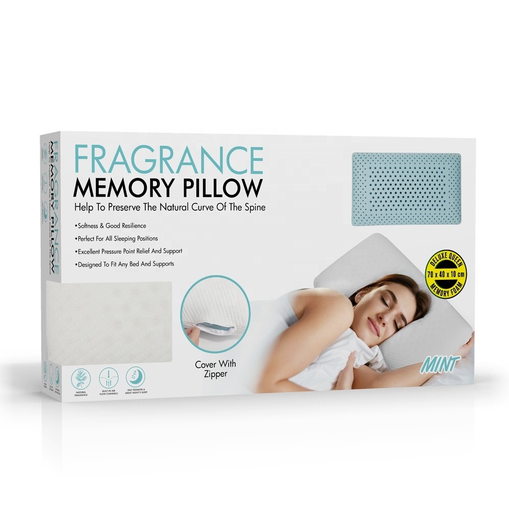 Wholesale Comfortable Luxury Sleep Lavender Infused Memory Foam Pillow Neck Support Pollen Bed Ergonomic Pillow