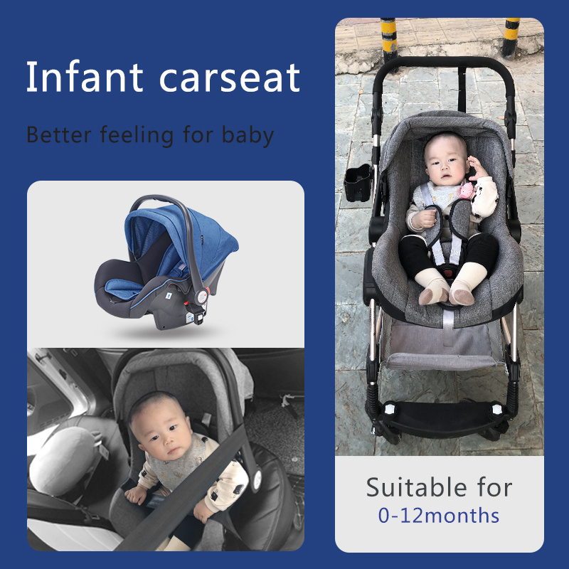 Wholesale cheap Baby Things travel system luxury baby stroller 3 in 1 with carrycot and carseat