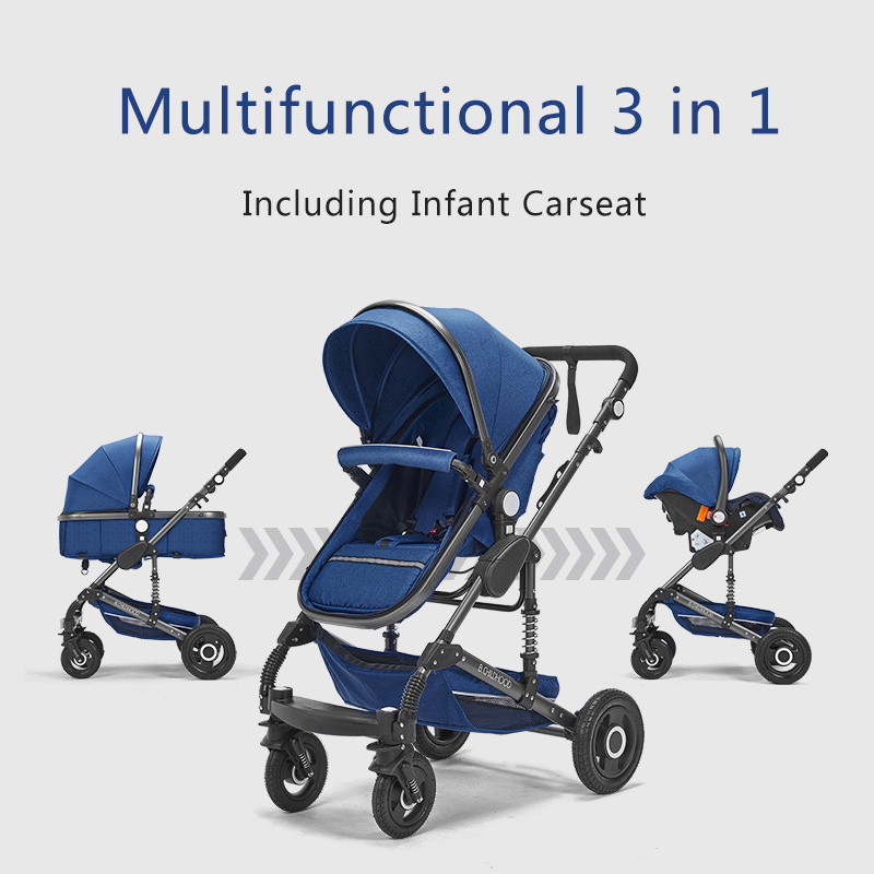 Wholesale cheap Baby Things travel system luxury baby stroller 3 in 1 with carrycot and carseat