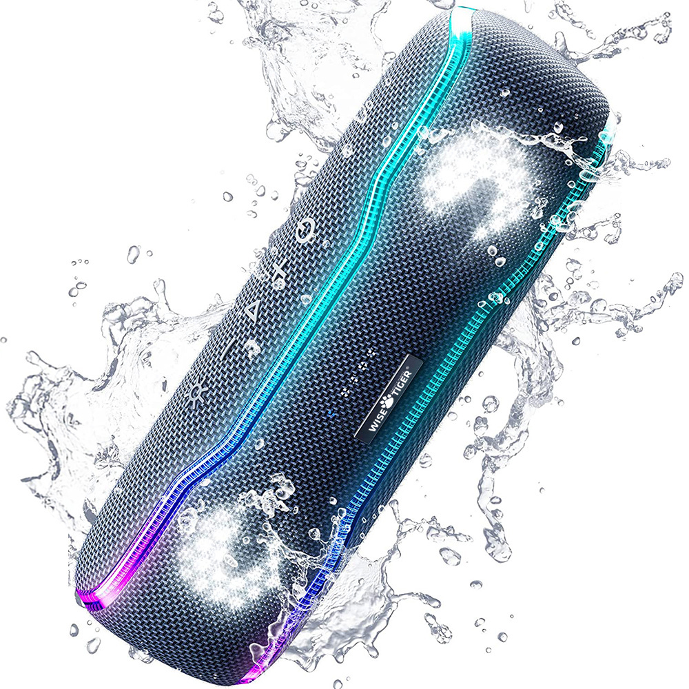 Portable Bluetooth Speaker with IPX7 Waterproof and colorful  lighting