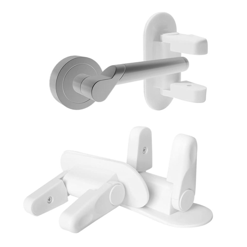 Updated Childproof Door Lever Lock Prevents Toddlers from Opening Doors Door Handle Lever Lock with 3M Adhesive Backing