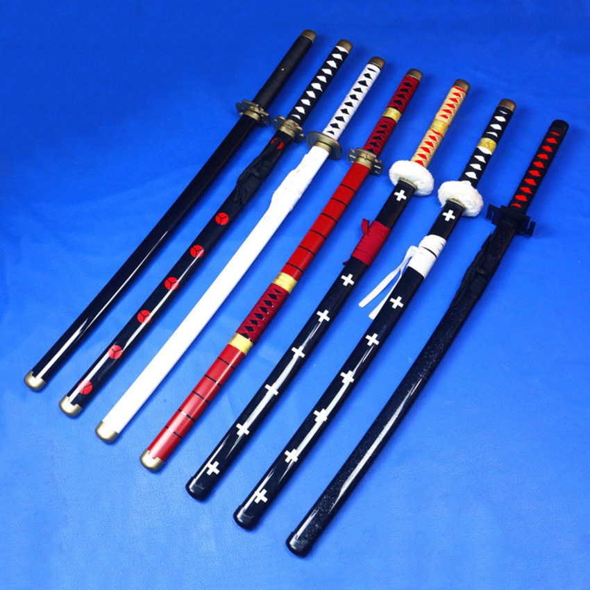 Zoro Sword Katana Japanese Sword Toy Swords Anime One Piece Props Bamboo Wood Material