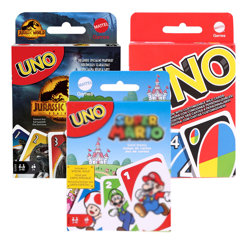 Hot Sale Cartoon Anime Games UNOS Cards No Mercy Marios FLEX FLIP ALL WILD Minecrafts Card Game Toys