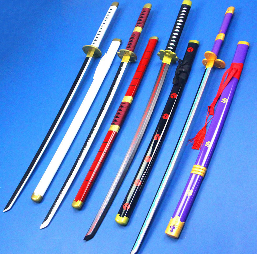 Zoro Sword Katana Japanese Sword Toy Swords Anime One Piece Props Bamboo Wood Material