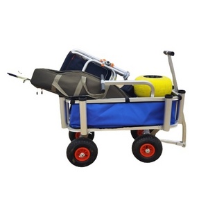 Blue Fish and Marine Cart Outdoor Fishing Rolling Wheel Wagon