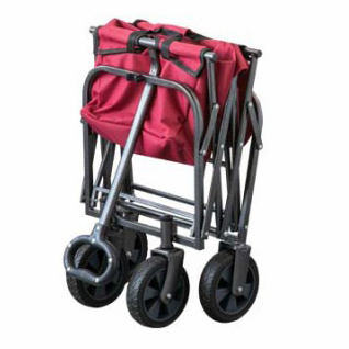 Small Collapsible Garden Wagon Cart Heavy Duty Foldable Wagon Mini Utility Pull Cart Grocery Outdoor Sport Cart