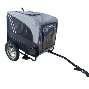 Outdoor Trailer Trolley Pet Car Foldable Pet Dog Bicycle Trailer Push Trolley Foldable Bike Trailer