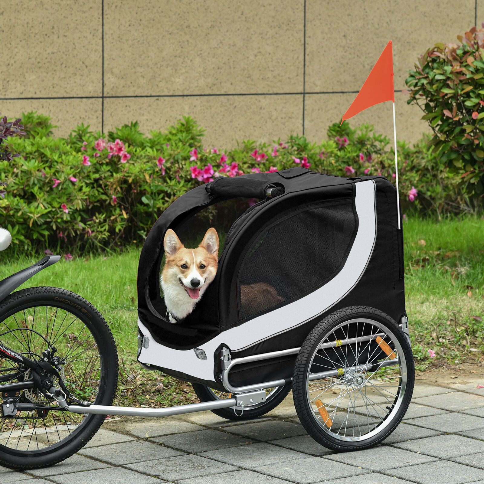 Pet Bike Trailer Bicycle Carrier for Small and Medium Dogs Travel Pet Cart Bicycle Wagon Cargo Carrier